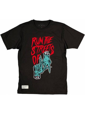 DRAGON TWO ANGLE TSHIRT JEWELZ BLACK