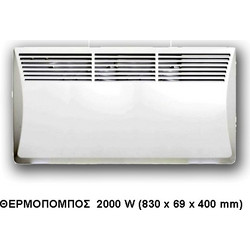 Telemax TBK010 M20 Θερμοπομπός Τοίχου 2000W με Θερμοστάτη