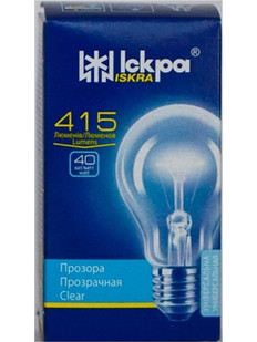 Iskra Λάμπα Κοινή Ε27/40W Διάφανη