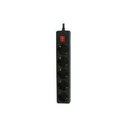 POWERTECH PT-21 ΠΟΛΥΜΠΡΙΖΟ 5 ΘΕΣΕΩΝ ΜΕ ΟΝ/OFF ΜΑΥΡΟ ΕΝΔΕΙΞΗ LED 3m