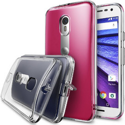Ringke (Fusion) Διάφανη Θήκη Motorola Moto G 3rd Gen PC με TPU Bumper + Screen Protector (RFMT001)
