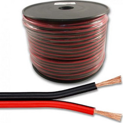 SOUND CABLE BLACK/RED 100m 2 X 0.5 mm CCA ΚΑΛΩΔΙΟ ΗΧΕΙΩΝ ΜΑΥΡΟ-ΚΟΚΚΙΝΟ FTT12-101