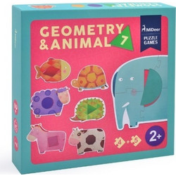 Παιδικό Puzzle Mideer Geometrical & Animals 32 Κομμάτια