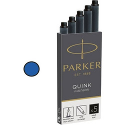 Parker Αμπούλες Μελάνης Για Πένα Quink Μπλε 5 Τεμ