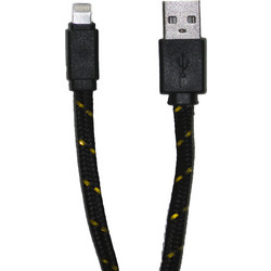 Καλώδιο Φόρτισης + Μεταφοράς Δεδομένων Lighting Για Apple Lightning Πλακέ Μαύρο - 1 m