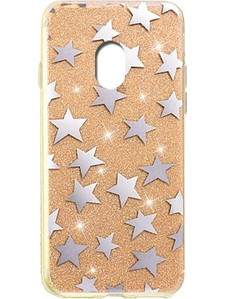Θήκη OEM Fashion Glitter Stars για Samsung J530 Galaxy J5 (2017) Back Cover Gold