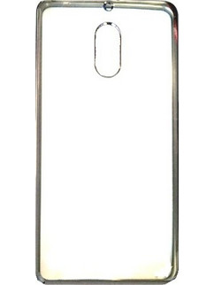Θήκη TPU Σιλικόνης Διάφανη με Frame Μαύρο for Nokia 6 (oem)