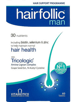 Vitabiotics Hairfollic Man Συμπλήρωμα Διατροφής κατά της Τριχόπτωσης 60 Ταμπλέτες
