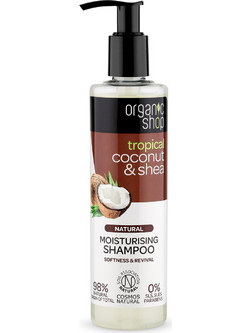 Natura Siberica Organic Shop Coconut & Shea Φυτικό Σαμπουάν για Ξηρά Μαλλιά 280ml