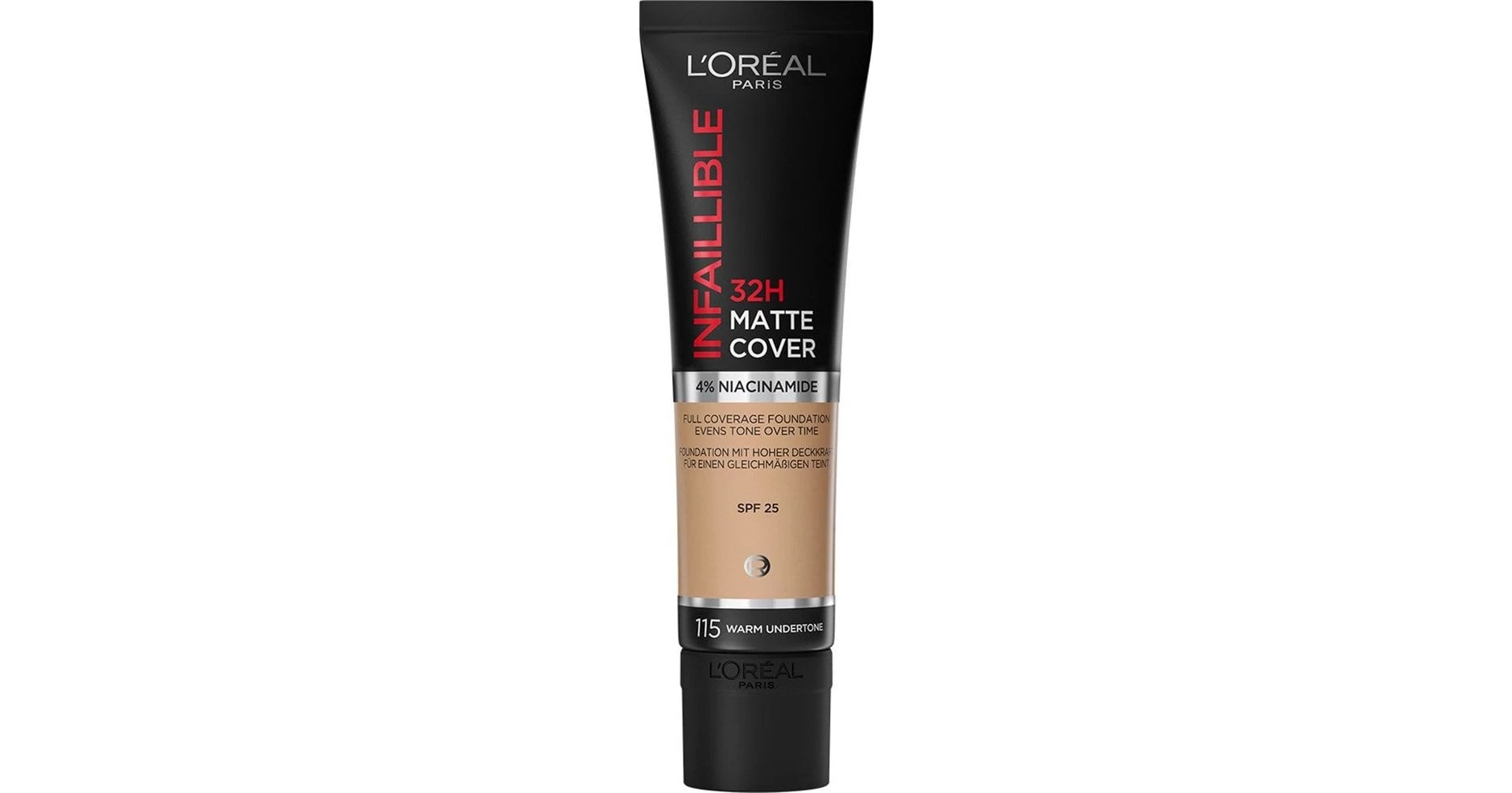 L'Oréal Make-up Infaillible 24H Matte Cover 115 Beige Dore/Golden Beige -  30 ml - INCI Beauty
