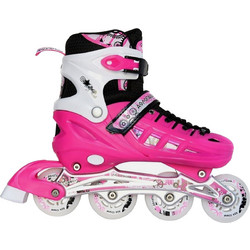 Αθλοπαιδιά Inline Αυξομειούμενα Rollers Λευκά Ροζ 3K 2.10305
