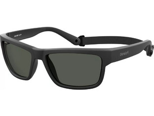 Polaroid Eyewear PLD7031/S 807/M9 Αθλητικά Ανδρικά Γυαλιά Ηλίου Τετράγωνα Κοκάλινα Μαύρα με Μαύρο Polarized Φακό