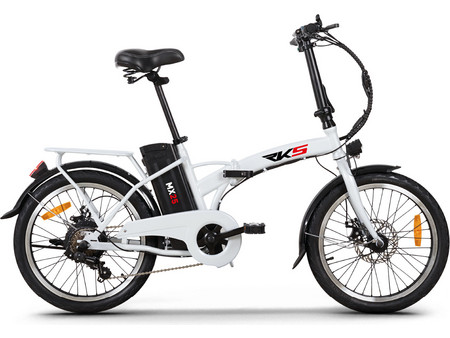 RKS MX25 Σπαστό Ηλεκτρικό Ποδήλατο Πόλης 20" 250W με 6 Ταχύτητες και Δισκόφρενα Λευκό