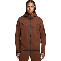 Nike Sportswear Tech Fleece Ανδρική Ζακέτα Φούτερ με Κουκούλα και Φερμουάρ Καφέ CU4489-259