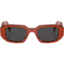 Prada PR17WS 12N5S0 Γυναικεία Γυαλιά Ηλίου Ορθογώνια Κοκάλινα Πορτοκαλί με Μαύρο Polarized Φακό