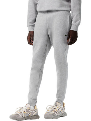 Lacoste Ανδρικό Παντελόνι Φόρμας Fleece με Λάστιχο Γκρι 3XH9624-CCA