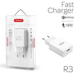 Tranyoo R3 Φορτιστής Χωρίς Καλώδιο με Θύρα USB-A 18W Quick Charge 3.0 White