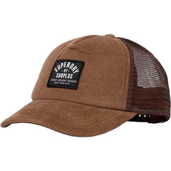 Superdry Ανδρικό Καπέλο Jockey με Δίχτυ Snapback Υφασμάτινο Καφέ W9010170A-1JB