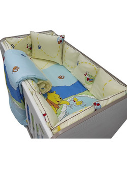 Beboulino Winnie Σετ Κούνιας 70x140cm Yellow/Ciel 5τμχ