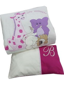 Beboulino Cute Animals Σετ Κούνιας Pink 3τμχ