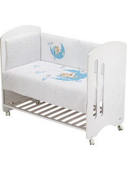 Interbaby Bear Sleeping Σετ Κούνιας Blue 3τμχ
