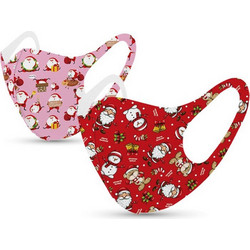 Tili Kids Face Mask Christmas Pink & Red 2τμχ