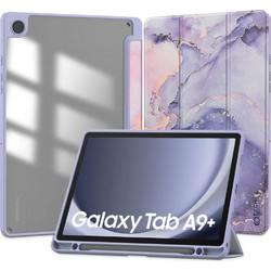 Tech-Protect Smart Case Pen Hybrid Violet Marble (Galaxy Tab A9+)