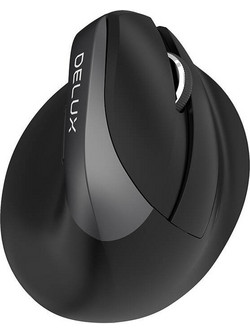 Delux M618 Mini Ασύρματο Bluetooth Mini Ποντίκι Vertical Black