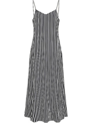 Tommy Hilfiger Midi Καλοκαιρινό Καθημερινό Φόρεμα Μαύρο Λευκό WW0WW41780-0A5