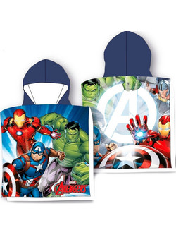 Marvel Avengers Παιδικό Πόντσο Θαλάσσης Microfibre Navy Μπλε 50x100cm