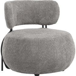 HomeMarkt Πολυθρόνα Περιστρεφόμενη Γκρι Karsen HM9598.01