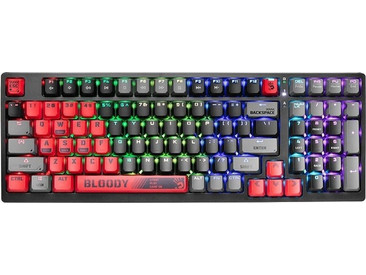 A4Tech A4TKLA47261 Μηχανικό Gaming Πληκτρολόγιο με Custom Red Διακόπτες RGB Black Red Grey
