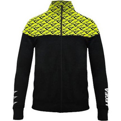 Legea Ανδρική Ζακέτα Fleece με Φερμουάρ Μαύρη Lime FLLM2102-1007