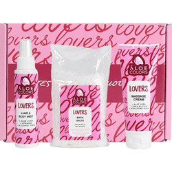 Aloe+ Colors Lovers Massage Cream 100ml + Hair & Body Mist 150ml + Bath Salts 250gr