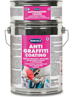 Mercola Antigraffiti Coating Βερνίκι Πολυουρεθάνης Διαλύτου Άχρωμο Ματ 1lt