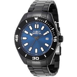 Invicta Pro Diver Ανδρικό Ρολόι με Μαύρο Μεταλλικό Μπρασελέ 46320