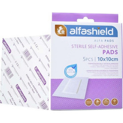 Alfashield Alfa Pads Αποστειρωμένα Αυτοκόλλητα Επιθέματα 10x10cm 5τμχ