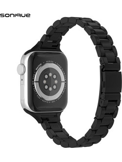Sonique Slim Bracelet Classic Λουράκι Μεταλλικό Black (Apple Watch 42 / 44 / 45 / 49mm)