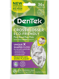 Dentek Cross Flosser Οδοντικό Νήμα με Λαβή & Γεύση 36τμχ