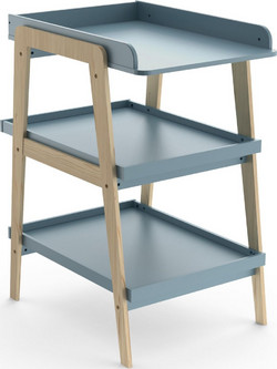 PoliHome Tsuga Σκληρή Αλλαξιέρα Μωρού Ξύλινη 75x58cm Μπλε