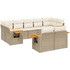 vidaXL Σετ Σαλόνι Κήπου Rattan 9τμχ Μπεζ 3227129