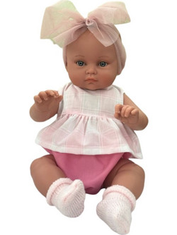 Magic Baby Alicia με Φούξια Λευκό Ρούχο & Φιόγκο