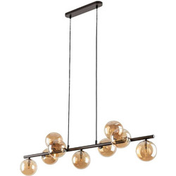 TK Lighting Estera Κρεμαστό Φωτιστικό Οροφής Ράγα Πολύφωτο Καφέ 4340