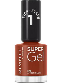 Rimmel Super Gel 75 Amber Glow Gloss Βερνίκι Νυχιών Μακράς Διαρκείας 12ml