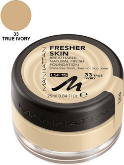 Manhattan Fresher Skin 33 True IVory Mousse Foundation 25ml