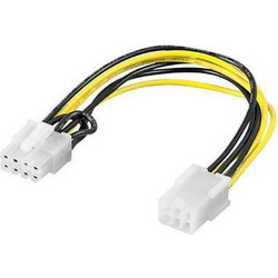 Goobay 93635 Καλώδιο Τροφοδοσίας 6-Pin PCIe Female to 8-Pin PCIe Male 0.21m Multicolor