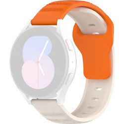 Techsuit W050 Λουράκι Σιλικόνης Orange / Beige (Universal 20mm)