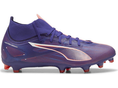 Puma Ultra 5 Match+ FG/AG 107686-01 Ποδοσφαιρικά Παπούτσια με Τάπες και Καλτσάκι Μωβ
