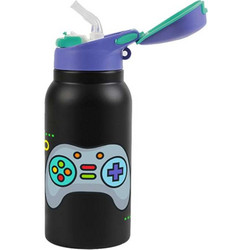 iDrink Let's Play Παιδικό Παγούρι Θερμός Ανοξείδωτο Μαύρο 350ml