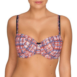Primadonna Σουτιέν Balconette Push Up με Μπανέλα Πορτοκαλί Γαλάζιο 0241402